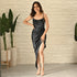 Raven Black Satin Dress